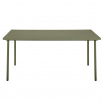 Table PATIO rectangulaire de Tolix, 160 x 100 cm, Vert olive