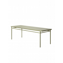 Table monacale T37 de Tolix, Vert jonc