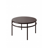 Table basse ronde T37 de Tolix, Ø 80 cm, Brun noir