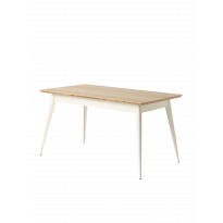 Table 55 Plateau chêne de Tolix, 140 x 80, Blanc perlé