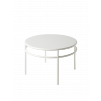 Table basse ronde T37 de Tolix, Ø 80 cm, Blanc pur