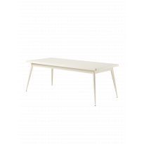 Table 55 de Tolix, 200 x 95, Blanc perlé