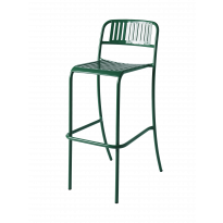 Chaise haute PATIO en acier inoxydable de Tolix, Vert mousse