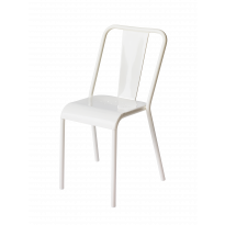 Chaise T37 de Tolix, Blanc pur