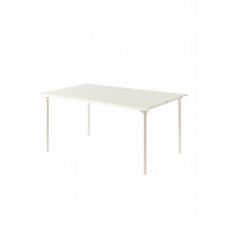 Table de jardin PATIO rectangulaire de Tolix, 160 x 100 cm, Blanc perlé
