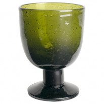 VERRE A VIN BULLE HANDMADE OLIVE de W2 PRODUCTS