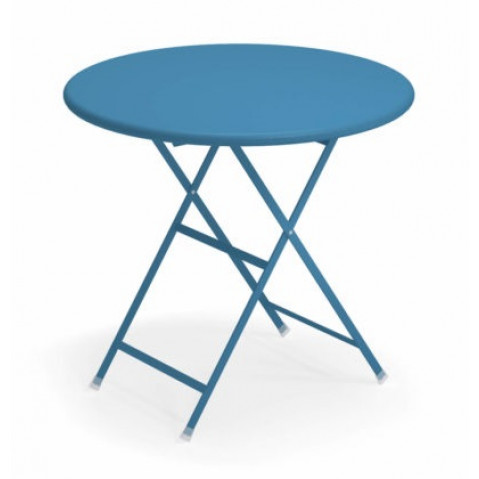 table ronde pliante arc en ciel emu bleu