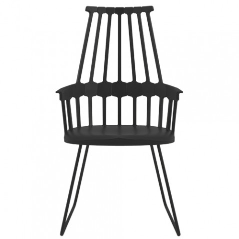 chaise tubulaire comback kartell noir