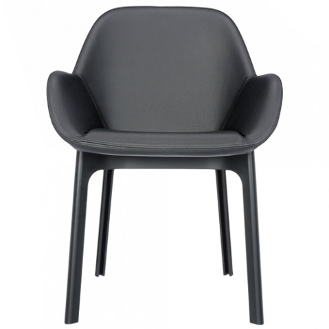 fauteuil clap pvc kartell noir gris