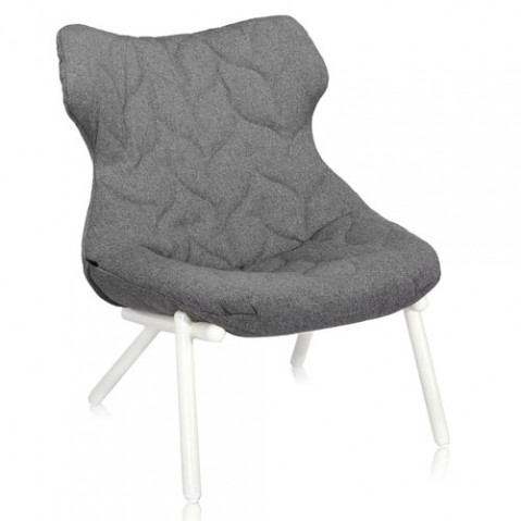 fauteuil foliage blanc kartell trevira gris