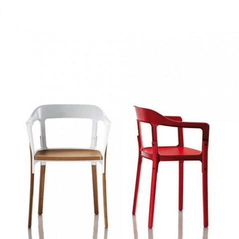 steelwood fauteuil design magis blanc