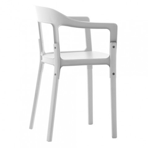 steelwood fauteuil design magis blanc