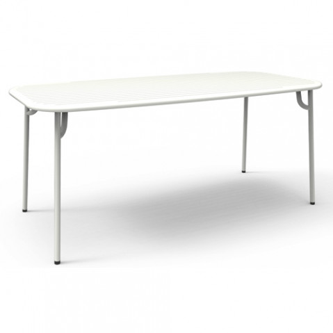 table rectangulaire week end petite friture blanc
