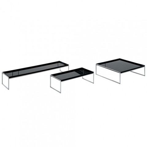 Trays Table Basse 80 x 40 cm Design Kartell Noir