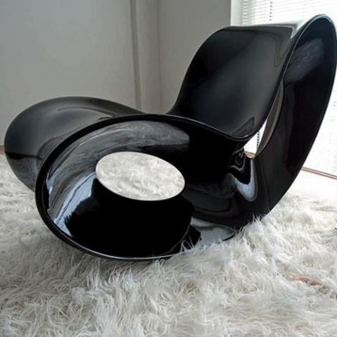 Voido Rocking Chair Magis Noir verni