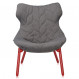 fauteuil foliage rouge kartell trevira gris