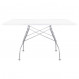 table carree glossy kartell blanc