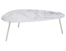 TABLE BASSE TERRAMARE, 108 x 64 cm Blanc mat - Blanc Statuario de EMU